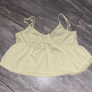 Pastel Yellow Ruffle Top